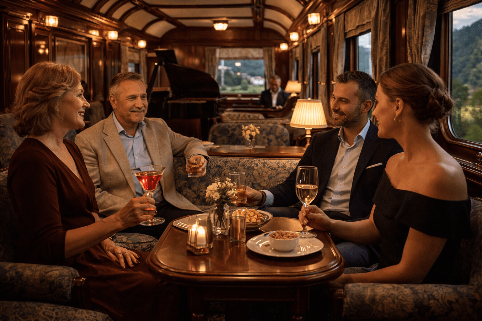 Vida social en tren de lujo